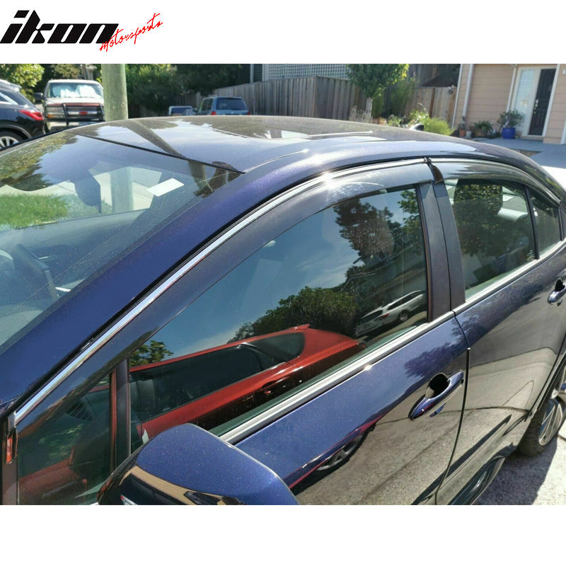 2020-2025 Toyota Corolla Sedan Window Visors Tape On Rain Guard 4PC
