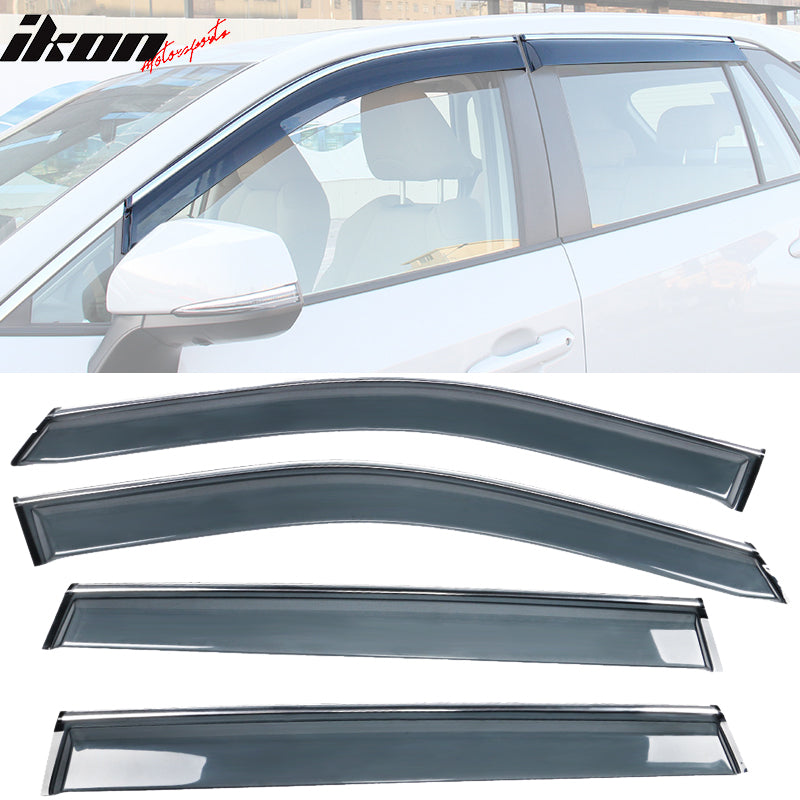 2019-2023 Toyota RAV4 Acrylic 4PC Window Visors Tape On Rain Guard