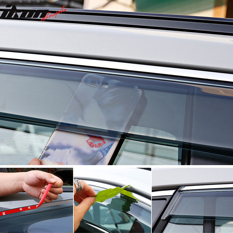2019-2023 Toyota RAV4 Acrylic 4PC Window Visors Tape On Rain Guard