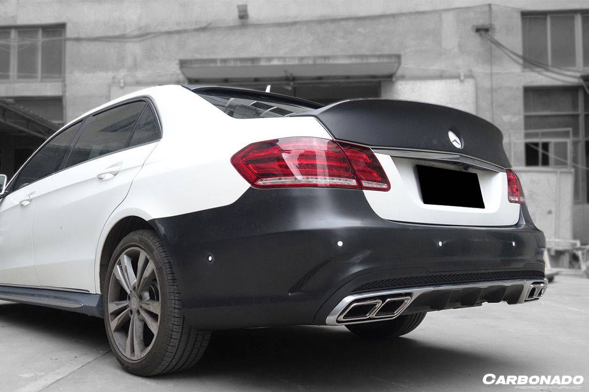2010-2016 Mercedes Benz E Class W212 WD Style Carbon Fiber Trunk Spoiler