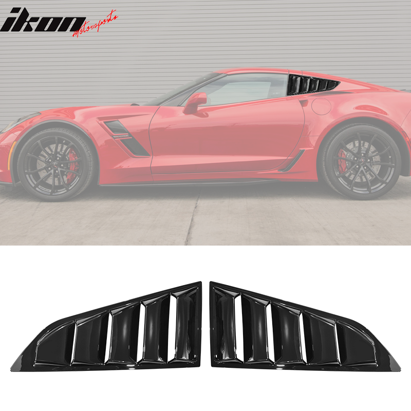 2014-2019 Chevy Corvette Classic Side Window Louvers Pair