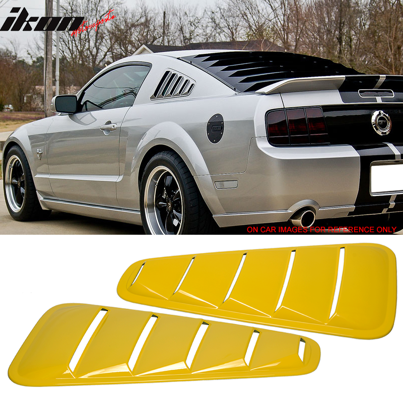 2005-2009 Ford Mustang V6 Side Quarter Window Louvers Windshield Cover