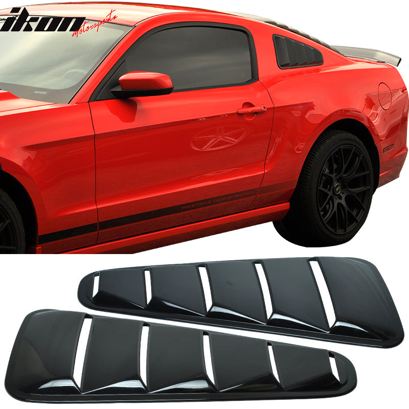 2010-2014 Ford Mustang Side Window Louvers Sun Shade Cover Windshield