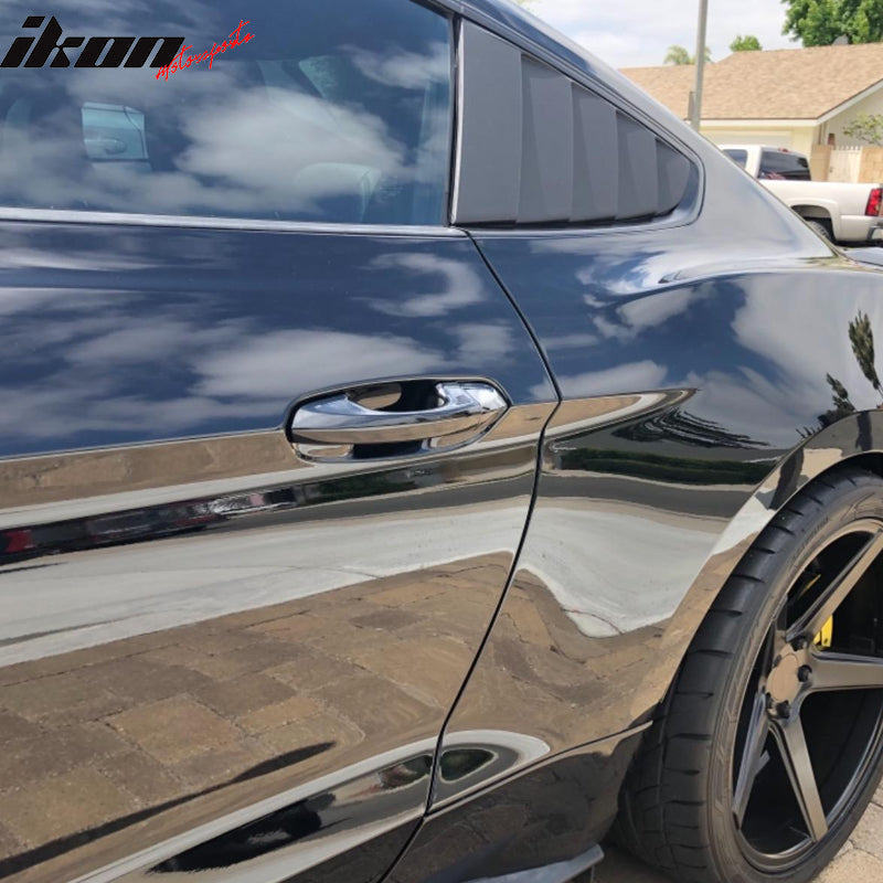 2015-2023 Ford Mustang CV Style Unpainted Black Window Scoop PP