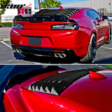 2016-2024 Chevy Camaro IKON Rear Window Louvers Cover Sun Shade ABS