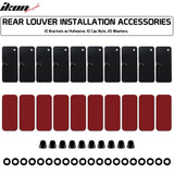 2016-2021 Honda Civic Sedan Black Rear Window Louvers ABS