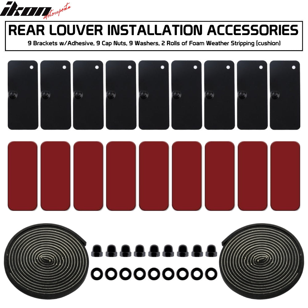 2016-2024 Chevy Camaro IKON Rear Window Louvers Cover Sun Shade ABS