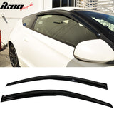 2011-2016 Honda CR-Z Acrylic 4PC Window Visors Tape On Rain Guard