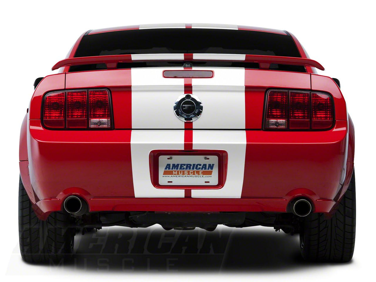 SEC10 GT500 Style Stripes; White; 10-Inch (05-14 Mustang)