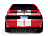 SEC10 GT500 Style Stripes; White; 10-Inch (79-93 Mustang)