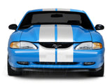 SEC10 GT500 Style Stripes; White; 10-Inch (94-04 Mustang)