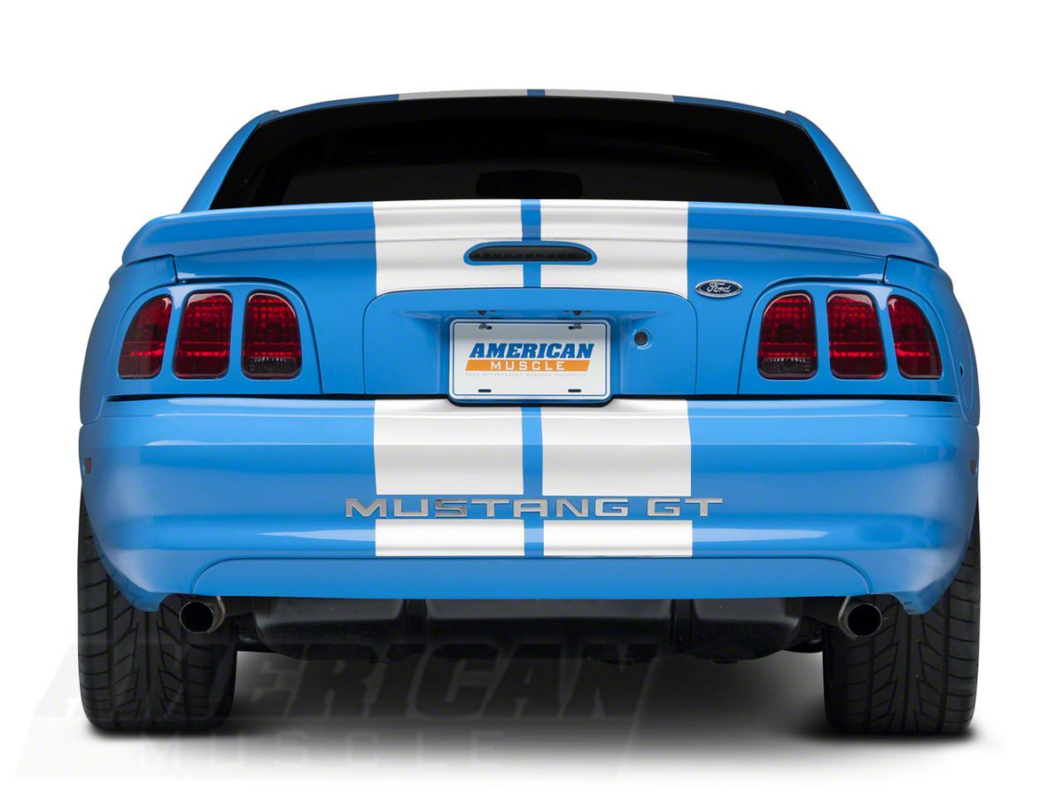 SEC10 GT500 Style Stripes; White; 10-Inch (94-04 Mustang)