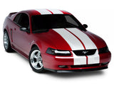 SEC10 Lemans Stripes; White; 12-Inch (94-04 Mustang)