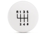 SpeedForm Modern Billet Retro Style 6-Speed Shift Knob; White (11-14 Mustang GT, V6)