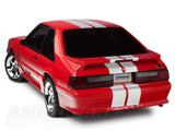 SEC10 Lemans Stripes; White; 8-Inch (79-93 Mustang)
