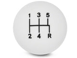 SpeedForm Modern Billet Retro Style 5-Speed Shift Knob; White (05-10 Mustang GT, V6)