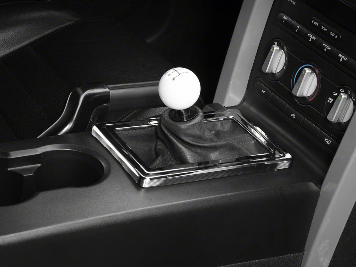 SpeedForm Modern Billet Retro Style 5-Speed Shift Knob; White (05-10 Mustang GT, V6)