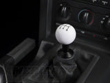 SpeedForm Modern Billet Retro Style 5-Speed Shift Knob; White (05-10 Mustang GT, V6)