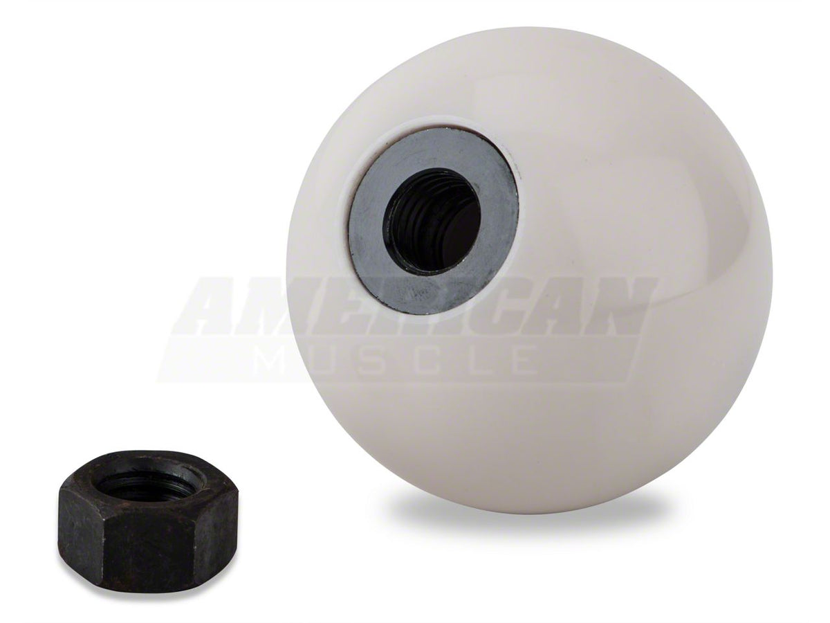 SpeedForm Modern Billet Retro Style 5-Speed Shift Knob; White (79-04 Mustang, Excluding 03-04 Cobra)