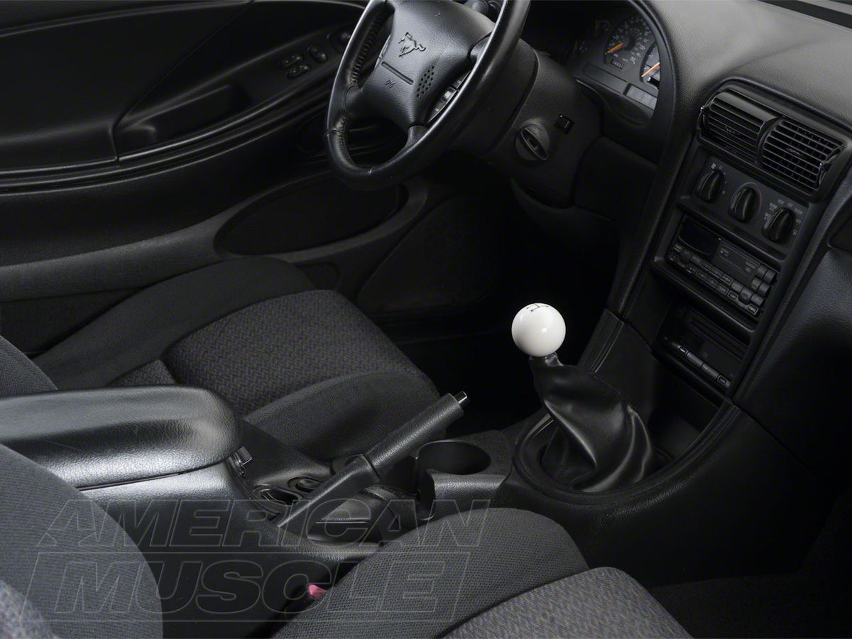 SpeedForm Modern Billet Retro Style 5-Speed Shift Knob; White (79-04 Mustang, Excluding 03-04 Cobra)