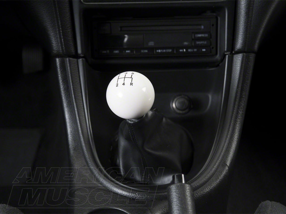 SpeedForm Modern Billet Retro Style 5-Speed Shift Knob; White (79-04 Mustang, Excluding 03-04 Cobra)