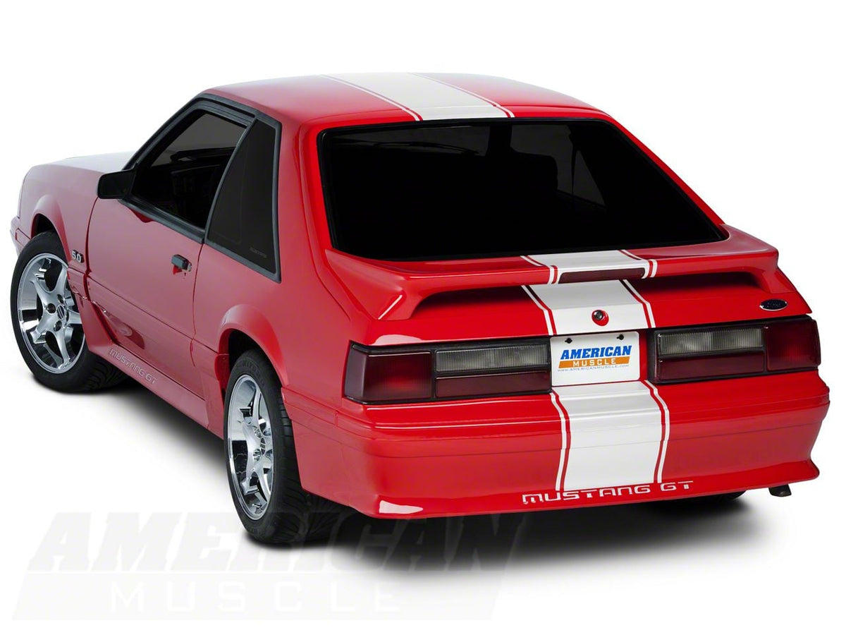 SEC10 Super Snake Style Stripes; White (79-93 Mustang)