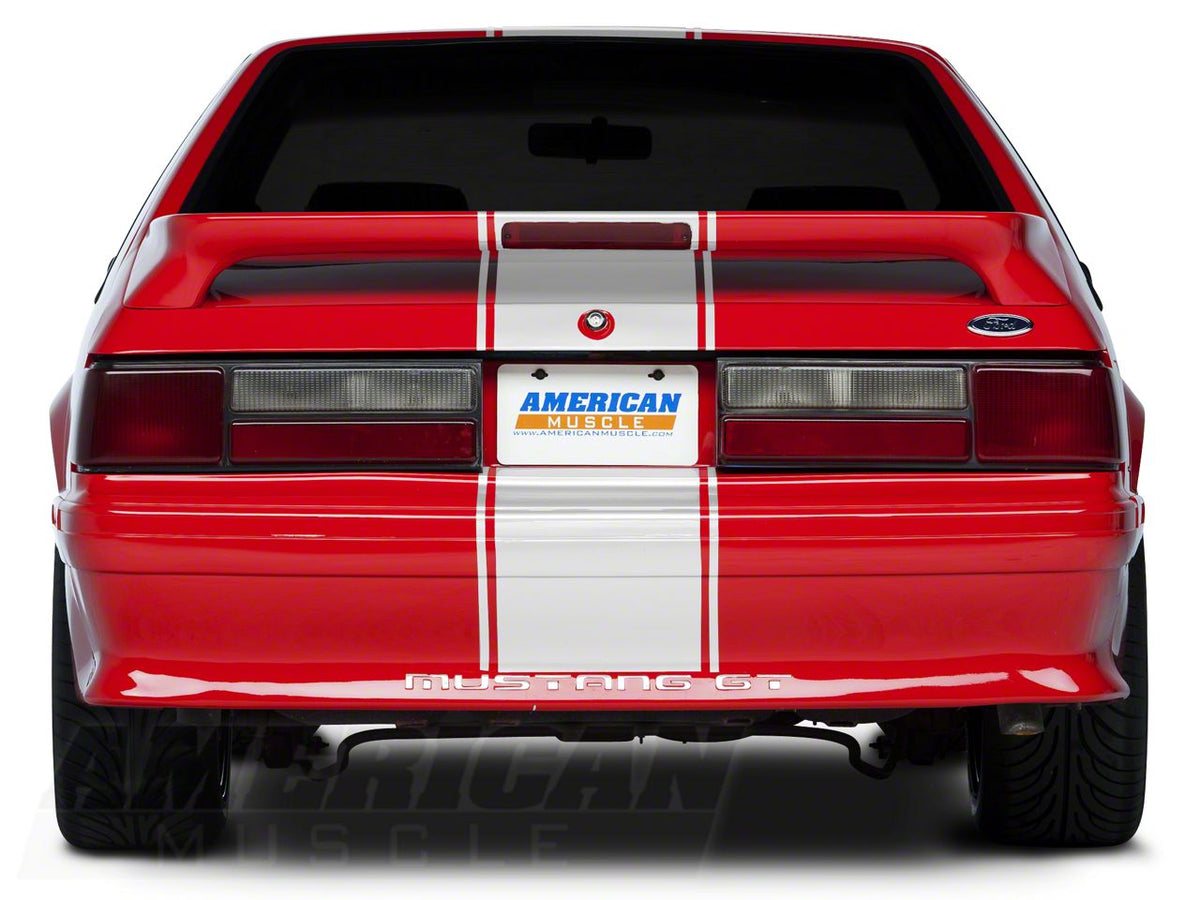 SEC10 Super Snake Style Stripes; White (79-93 Mustang)