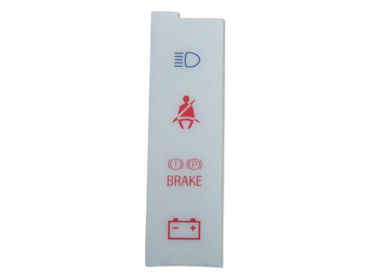 White Face Warning Light Insert (87-93 Mustang)