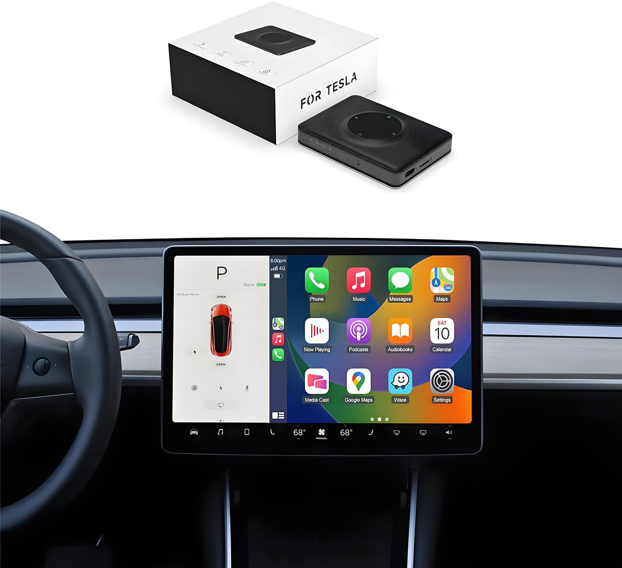 Wireless Apple CarPlay Adapter for Tesla | TESERY