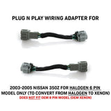 2003-2005 Nissan 350Z Halogen to Xenon Headlight Conversion Adapters
