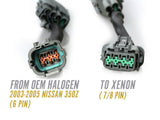 2003-2005 Nissan 350Z Halogen to Xenon Headlight Conversion Adapters