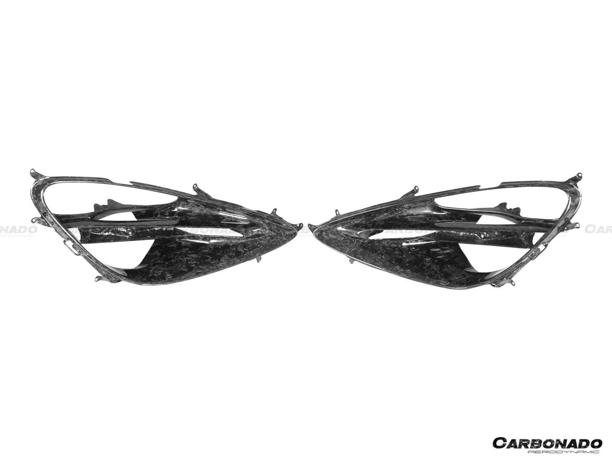 2017-2022 McLaren 720S OEM Style Dry Carbon Fiber Headlight Inserts Tim Replacement