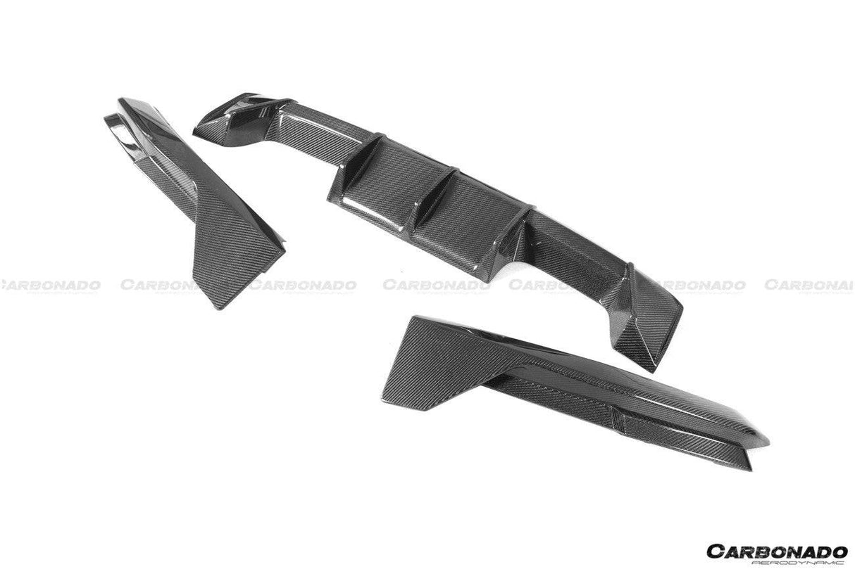 2021-UP BMW M4 G82  G83 MP Style Carbon Fiber Qual Rear Lip with Caps