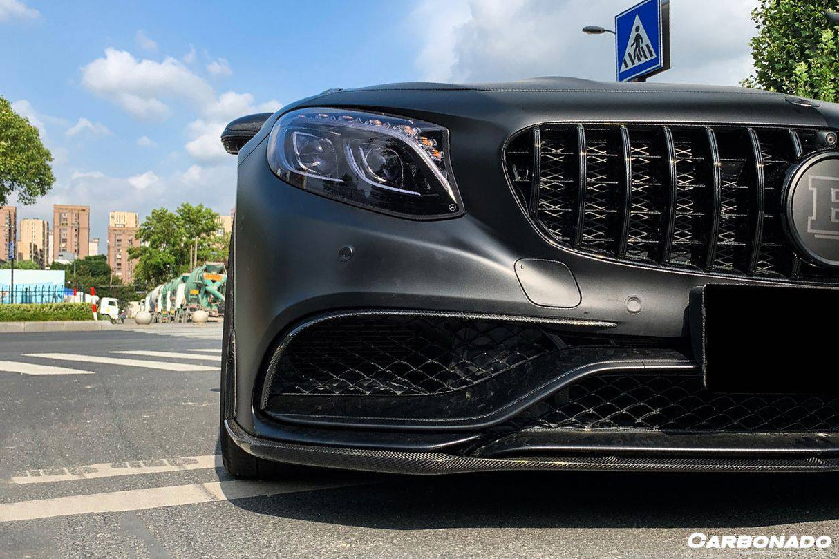 2014-2017 Mercedes Benz C217 S63  S65 AMG Coupe OE Style Carbon Fiber Front Bumper Outer Trim