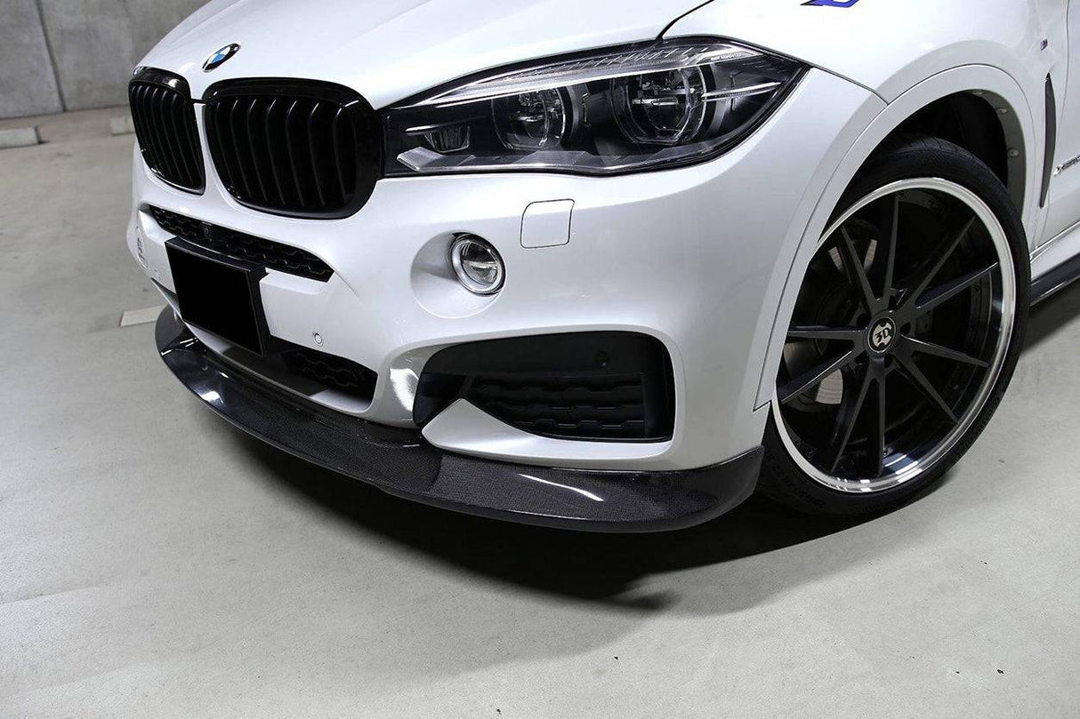 2014-2019 BMW X6 F16 M-TECH 3D Style Carbon Fiber Front Lip