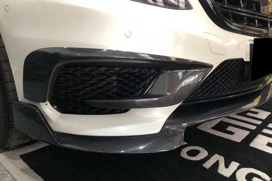 2014-2017 Mercedes Benz W222.1 S63 AMG BRS Style Carbon Fiber Front Bumper Air Vents
