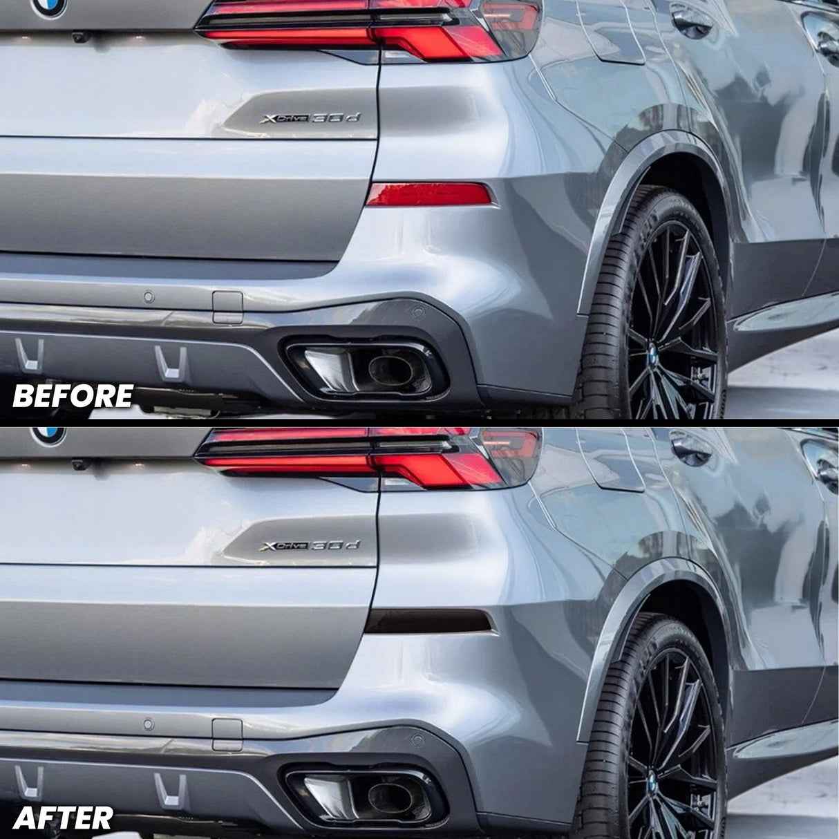 Rear Bumper Reflector Pre-cut Overlay Tint for 2024-2026 BMW X5