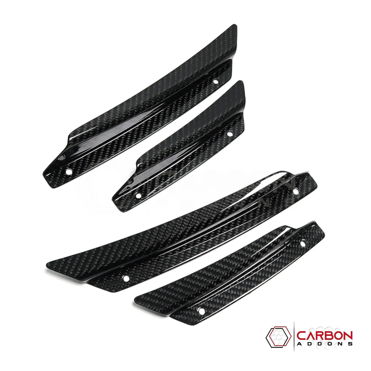 C8 Corvette Carbon Fiber Front Bumper Canards (4-Piece Set) | Aero Upgrade (2020–2026)
