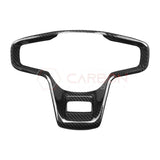 Real Carbon Fiber Steering Wheel Button Trim Cover For 2021+ Bronco