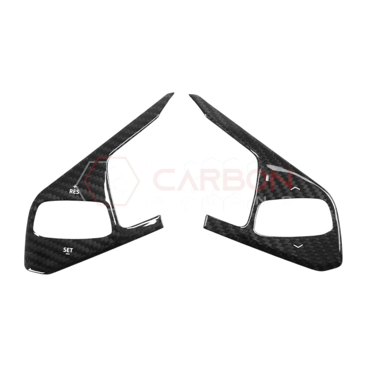 C8 Corvette Real Carbon Fiber Steering Wheel Button Trim Covers | Interior Overlay (2020–2026)