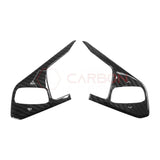 C8 Corvette Real Carbon Fiber Steering Wheel Button Trim Covers | Interior Overlay (2020–2026)