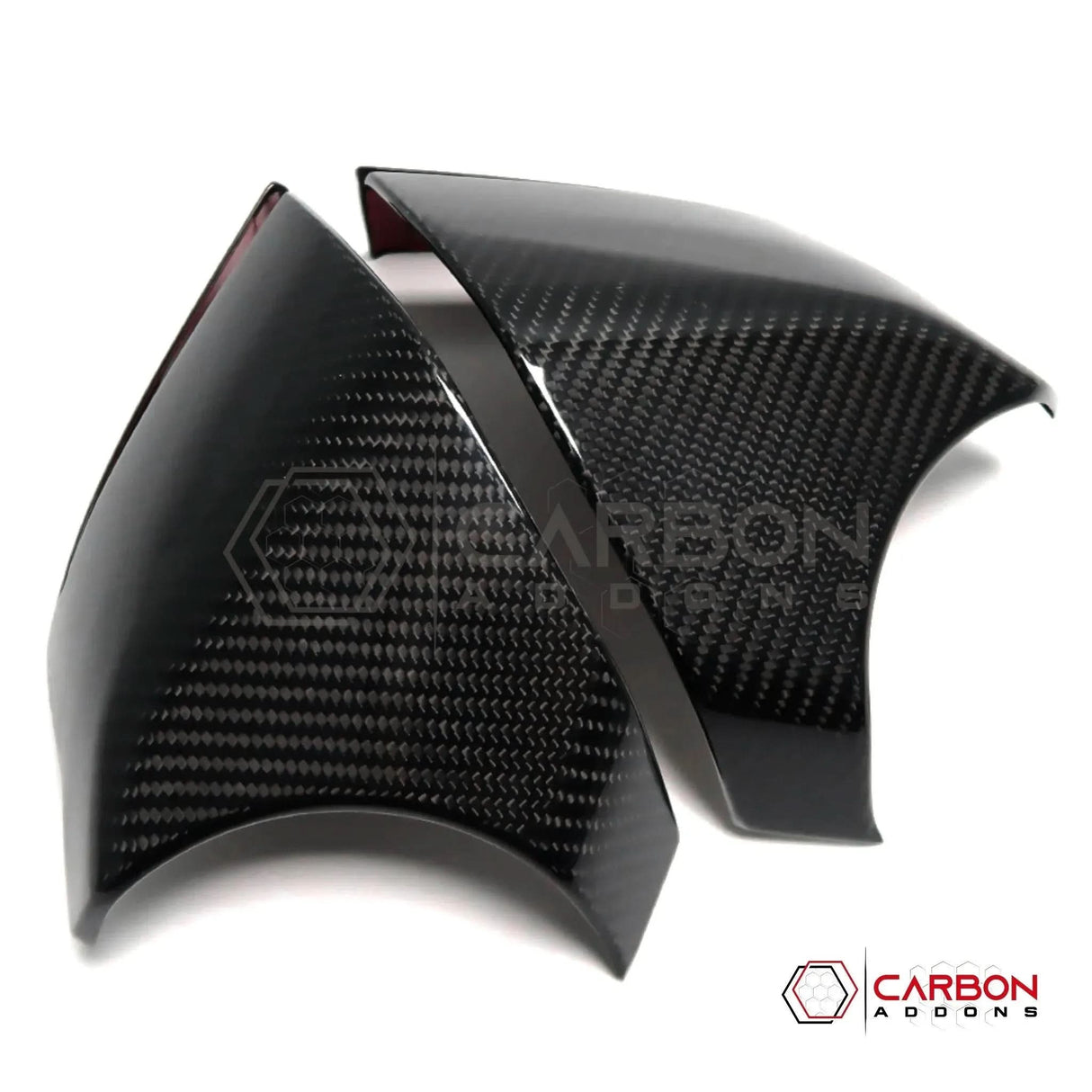 C8 Corvette Real Carbon Fiber Bottom Mirror Trim Covers | Exterior Overlay (2020–2026)