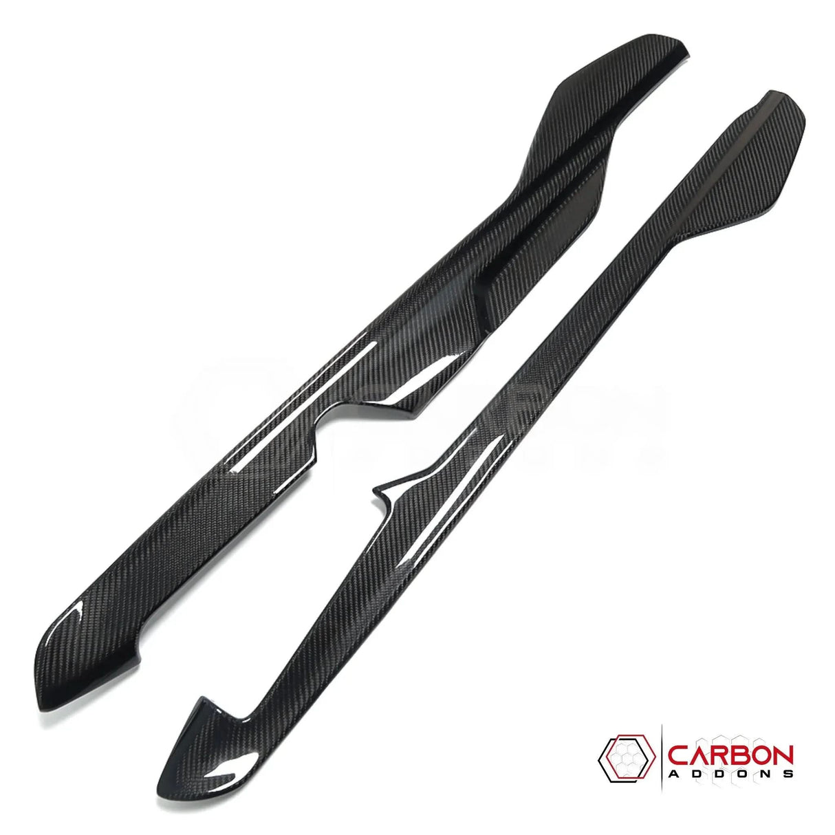 2020+ C8 Corvette Real Dry Carbon Fiber Center Console Lower Trim Covers | Interior Overlay