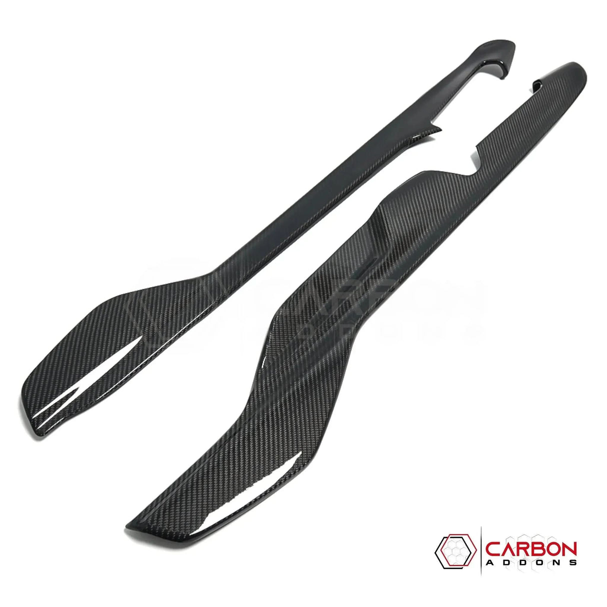 2020+ C8 Corvette Real Dry Carbon Fiber Center Console Lower Trim Covers | Interior Overlay