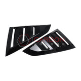 Rear Quarter Window Louvers for 2024+ Ford Mustang (Gloss Black ABS)