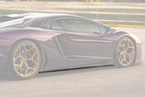 2011-2016 Lamborghini Aventador Style Carbon Fiber Side Skirts Carbonado (DM) Fits: LP700 Coupe and Roadster