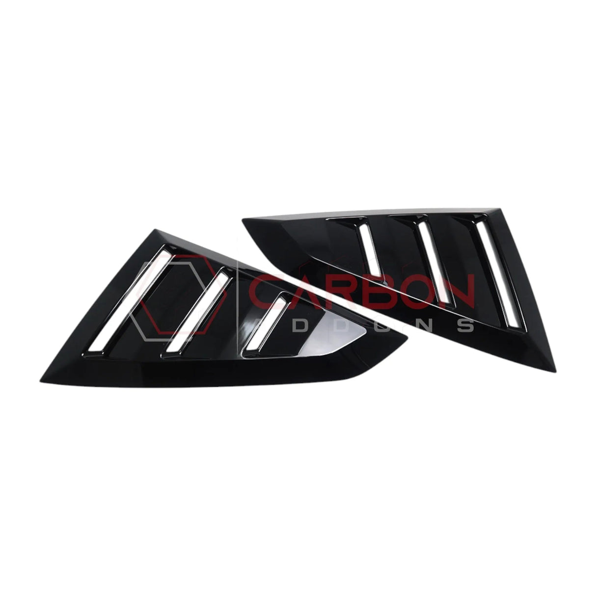 2024+ S650 Mustang Rear Quarter Window Louvers - ABS Plastic
