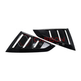 Rear Quarter Window Louvers for 2024+ Ford Mustang (Gloss Black ABS)