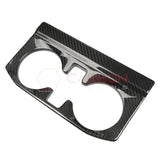 Real Carbon Fiber Rear Center Console Cup Holder Trim Bezel for 2021-2024 Ford F-150