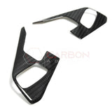 C8 Corvette Real Carbon Fiber Steering Wheel Button Trim Covers | Interior Overlay (2020–2026)